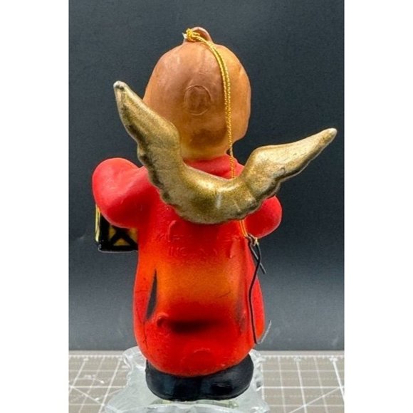 Kurts Adler Inc N Y MCM Orange Angel with Lantern Resin Ornament #2 - Picture 2 of 4